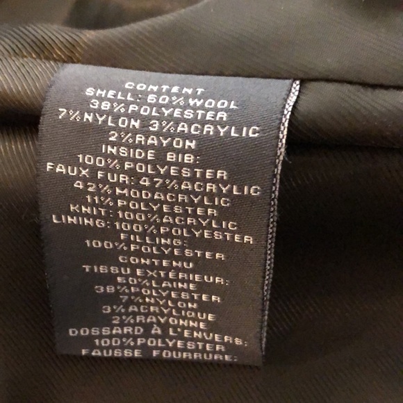 VINCE CAMUTO Hooded Faux Fur 3/4 Length 50 Percent Wool Coat XL - Picture 9 of 10